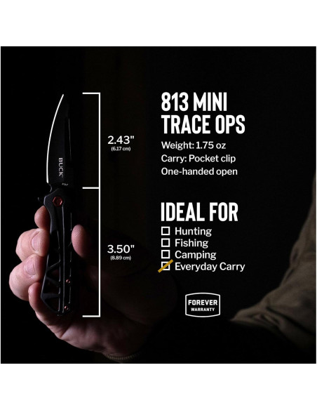 Cuchillo de bolsillo Buck Knives BU813BKS Mini Trace Ops 6.17 cm Cuchillo de bolsillo Buck Knives BU813BKS Mini Trace Ops 6.17 cm