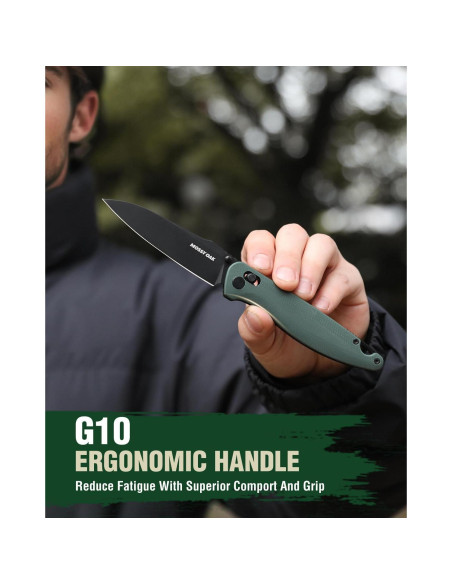 Cuchillo Plegable Mossy Oak MO24013AE, Hoja D2 9 cm, Mango G10 Cuchillo Plegable Mossy Oak MO24013AE, Hoja D2 9 cm, Mango G10