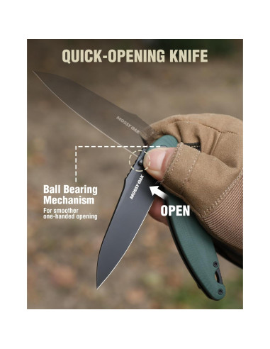 Cuchillo Plegable Mossy Oak MO24013AE, Hoja D2 9 cm, Mango G10