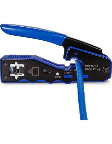 Juego de Herramientas de Crimpado RJ45 QSFPTEK con 50 Conectores CAT6