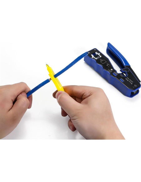 Juego de Herramientas de Crimpado RJ45 QSFPTEK con 50 Conectores CAT6 Juego de Herramientas de Crimpado RJ45 QSFPTEK con 50 Conectores CAT6