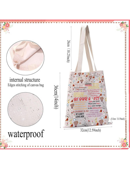 Bolsa de Lona JYTAPP Musical Beige 32x36cm Impermeable Bolsa de Lona JYTAPP Musical Beige 32x36cm Impermeable