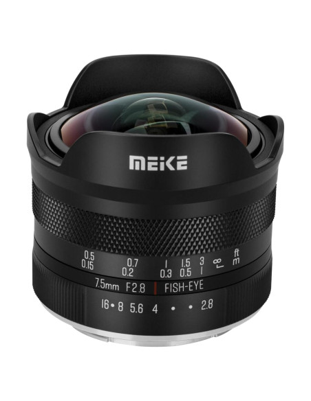 Lente Ojo de Pez Meike 7.5mm F2.8 para Cámaras M43 Lente Ojo de Pez Meike 7.5mm F2.8 para Cámaras M43
