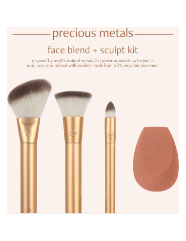 Set de Brochas de Maquillaje EcoTools - Mezcla y Esculpido 4 Piezas