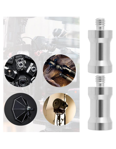 4 Adaptadores de Tornillo Rosca Macho 1/4" a Hembra 1/4" Aluminio