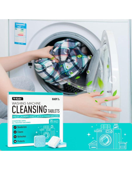 Tabletas Limpiadoras de Lavadora Ecológicas 24 Unidades