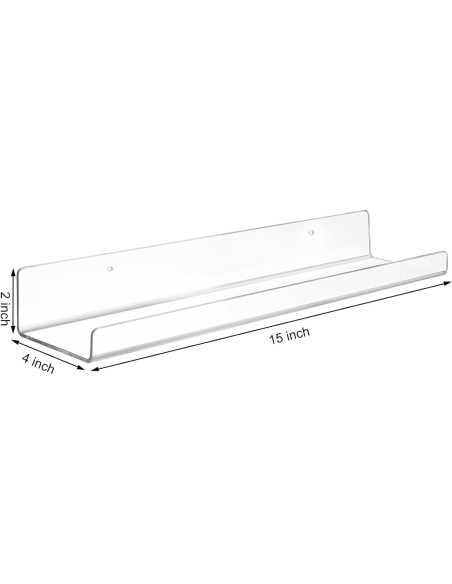 Estanterías Flotantes Acrílicas Dezzer 4 Pack 38x10x5 cm Estanterías Flotantes Acrílicas Dezzer 4 Pack 38x10x5 cm