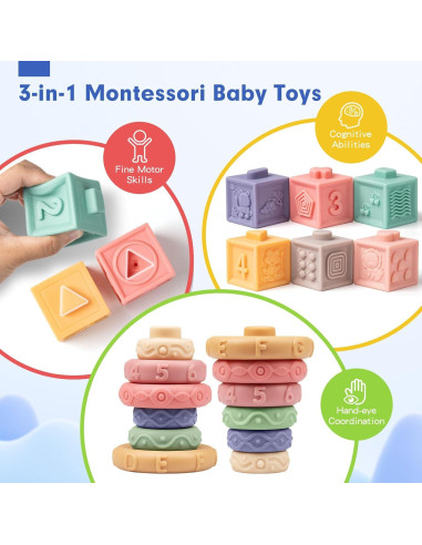 Juego de Juguetes de Dentición Jyusmile para Bebés 0-2 Años