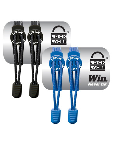 Cordoneras Elásticas Sin Nudos Lock Laces - 2 Pares Talla Única