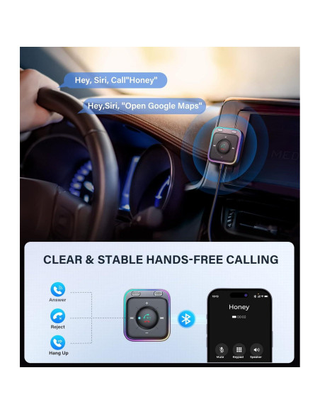 Adaptador de Coche Bluetooth 5.4 JOYROOM JR-CB3 AUX Negro Adaptador de Coche Bluetooth 5.4 JOYROOM JR-CB3 AUX Negro