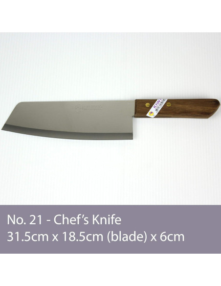 Cuchillo de Chef Kiwi No. 21 Acero Inoxidable 20.32 cm Cuchillo de Chef Kiwi No. 21 Acero Inoxidable 20.32 cm