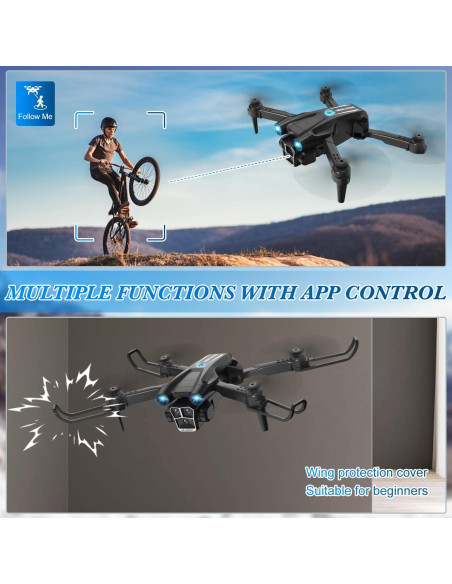 Drone BeiyoQSZ con Cámara 1080P HD, Mini Cuadricóptero RC Drone BeiyoQSZ con Cámara 1080P HD, Mini Cuadricóptero RC