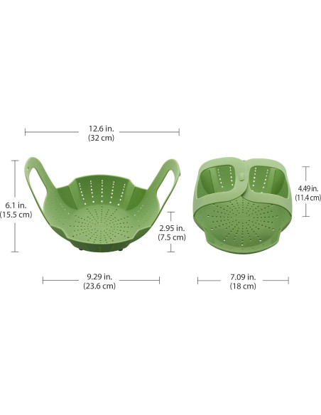 Cesta de Vapor de Silicona Instant Pot 6 y 8 Qt Verde Apta Lavavajillas Cesta de Vapor de Silicona Instant Pot 6 y 8 Qt Verde Apta Lavavajillas