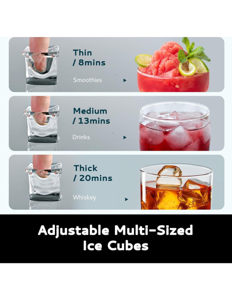 Máquina de Hielo EUHOMY 15,42 kg con Tanque Externo y Auto-Limpieza Máquina de Hielo EUHOMY 15,42 kg con Tanque Externo y Auto-Limpieza