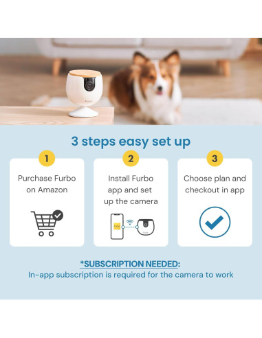 Cámara para Mascotas Furbo Mini 1080p con Alertas IA