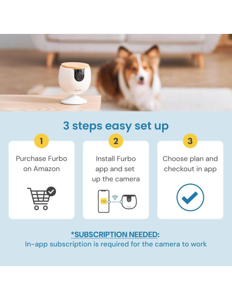 Cámara para Mascotas Furbo Mini 1080p con Alertas IA Cámara para Mascotas Furbo Mini 1080p con Alertas IA
