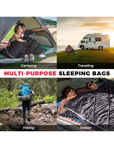 Saco de dormir doble KingCamp con almohadas para camping Saco de dormir doble KingCamp con almohadas para camping