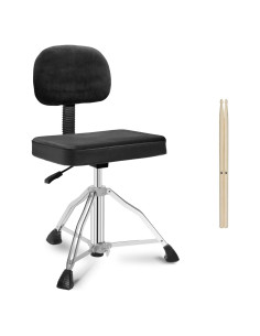 Silla de Tambor Soulmate con Respaldo Ajustable Negra