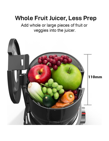 Extractor de Jugo SIFENE AMR8202, Frutas Enteras, 800ml, Gris