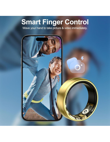 Anillo Inteligente Temdan 2025 Fitness Dorado T10 IP68