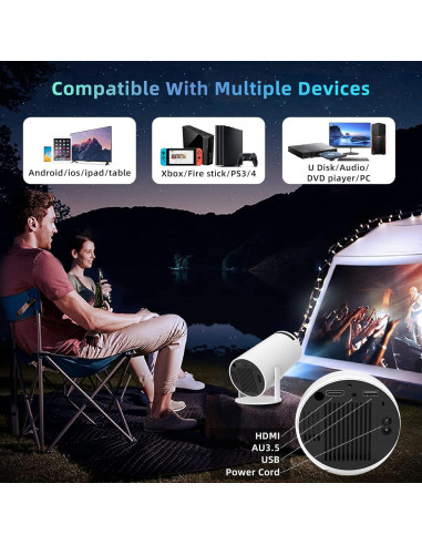 Proyector Mini Limimart LMT-30 4K 40-130'' WiFi Bluetooth