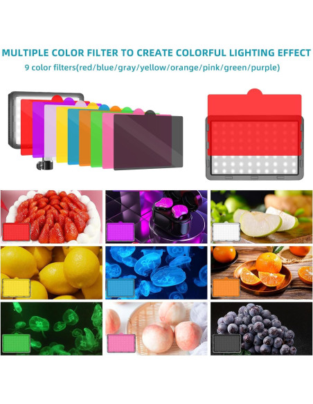 Kit de Luz LED Hagibis 2 Pcs con 18 Filtros de Color Kit de Luz LED Hagibis 2 Pcs con 18 Filtros de Color