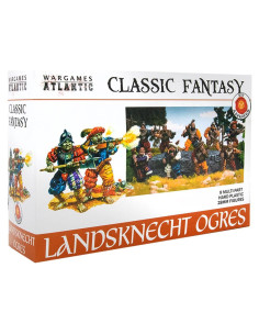 Figuras Ogres Landsknecht Wargames Atlantic 9 Piezas 28 mm