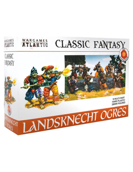 Figuras Ogres Landsknecht Wargames Atlantic 9 Piezas 28 mm Figuras Ogres Landsknecht Wargames Atlantic 9 Piezas 28 mm