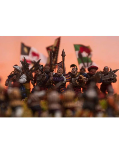 Figuras Ogres Landsknecht Wargames Atlantic 9 Piezas 28 mm