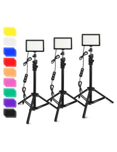 Kit de Iluminación LED Obeamiu 3 Luces USB 5600K con Trípode