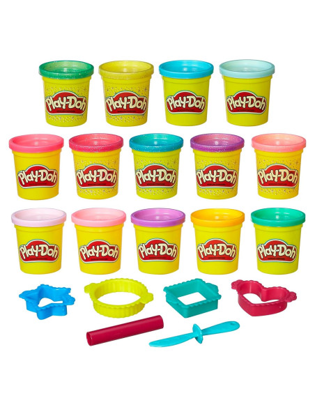 Play-Doh Brillante 14 Latas 85g, Compuesto No Tóxico Play-Doh Brillante 14 Latas 85g, Compuesto No Tóxico