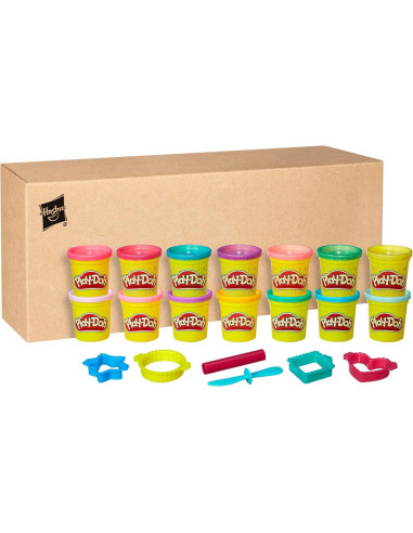 Play-Doh Brillante 14 Latas 85g, Compuesto No Tóxico