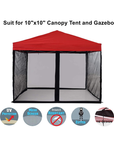 Red de Mosquito PROHIKER para Gazebo 3,05 x 1,98 m Negra Red de Mosquito PROHIKER para Gazebo 3,05 x 1,98 m Negra