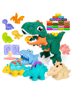 Kit de Plastilina Dinosaurio COVTOY 24 Pcs para Niños 3-5 Años