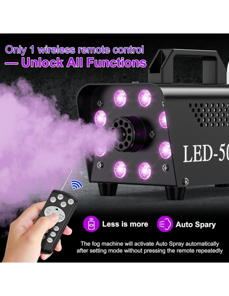 Máquina de Niebla LED 500W - Efecto Niebla y Luces Máquina de Niebla LED 500W - Efecto Niebla y Luces