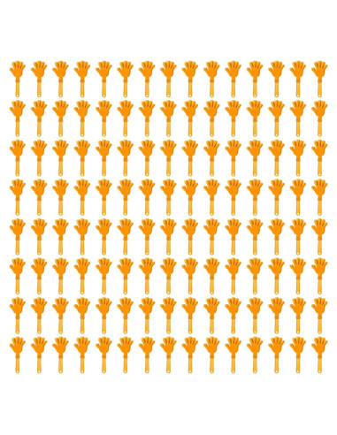 120 Aplaudidores Naranjas de Mano 19 cm para Eventos