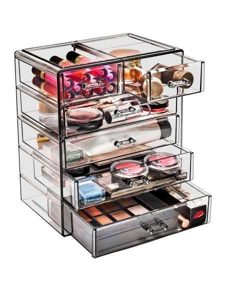 Organizador de Maquillaje Sorbus Joya Negra 6 Cajones Organizador de Maquillaje Sorbus Joya Negra 6 Cajones