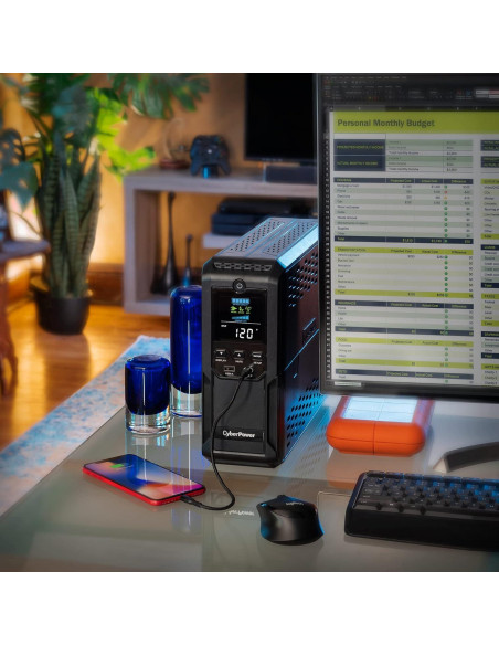UPS Inteligente LCD CyberPower BRG1500AVRLCD2 1500VA 12 Salidas UPS Inteligente LCD CyberPower BRG1500AVRLCD2 1500VA 12 Salidas