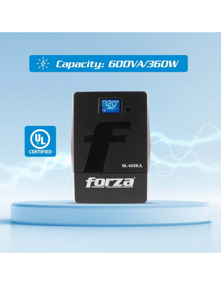 UPS Forza SL-601UL 600VA con 6 salidas y pantalla LCD