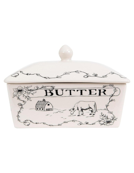 Plato de Mantequilla Creative Co-Op 17.14x10.16cm Vintage Plato de Mantequilla Creative Co-Op 17.14x10.16cm Vintage