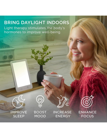 Lámpara de Terapia de Luz Verilux HappyLight Lumi Plus 10000 Lux Lámpara de Terapia de Luz Verilux HappyLight Lumi Plus 10000 Lux