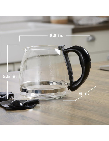 Jarra de Reemplazo BLACK+DECKER 12 Tazas Vidrio Duralife Jarra de Reemplazo BLACK+DECKER 12 Tazas Vidrio Duralife