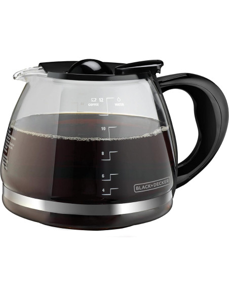 Jarra de Reemplazo BLACK+DECKER 12 Tazas Vidrio Duralife Jarra de Reemplazo BLACK+DECKER 12 Tazas Vidrio Duralife