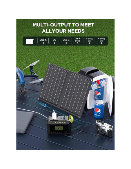 Generador Solar MARBERO M82 88Wh con Panel 21W Portátil Generador Solar MARBERO M82 88Wh con Panel 21W Portátil