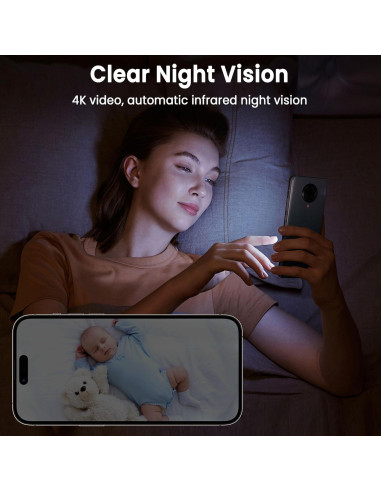 Cámara Espía Inalámbrica 4K Vebiliki con Visión Nocturna