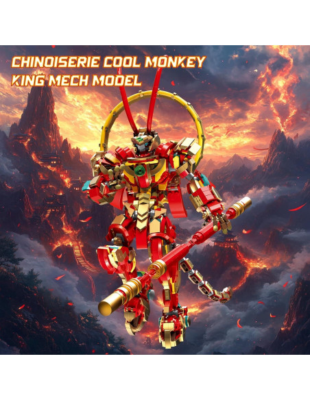 Conjunto de Construcción Robot Mech Wukong NUTCRACKER 1393 Piezas Conjunto de Construcción Robot Mech Wukong NUTCRACKER 1393 Piezas