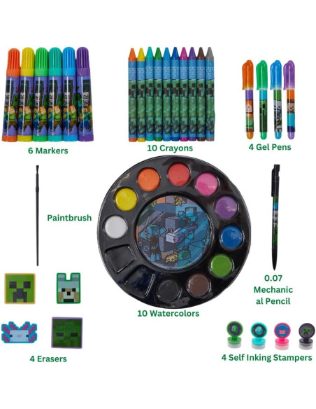 Conjunto de Arte Minecraft para Niños - 984 Piezas Creativas Conjunto de Arte Minecraft para Niños - 984 Piezas Creativas