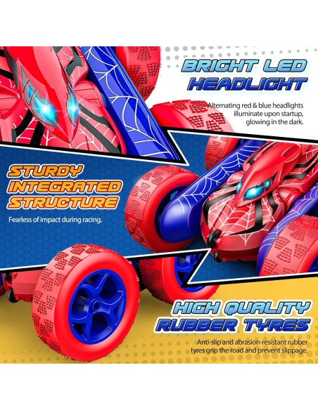 Coche RC 4WD Doble Lado 360 Excitobo para Niños 3-12 Años Coche RC 4WD Doble Lado 360 Excitobo para Niños 3-12 Años