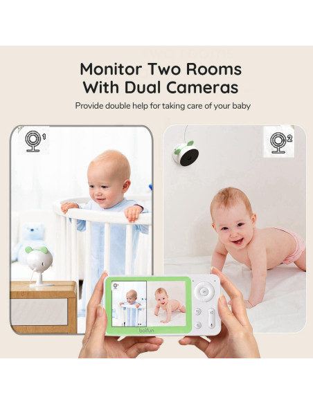Monitor de Bebé BOIFUN 4.3" 1080P con 2 Cámaras y APP Monitor de Bebé BOIFUN 4.3" 1080P con 2 Cámaras y APP