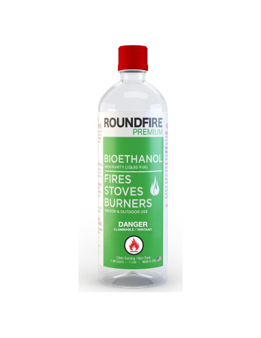 Bioetanol Premium Roundfire 1L - Combustible Limpio para Chimeneas